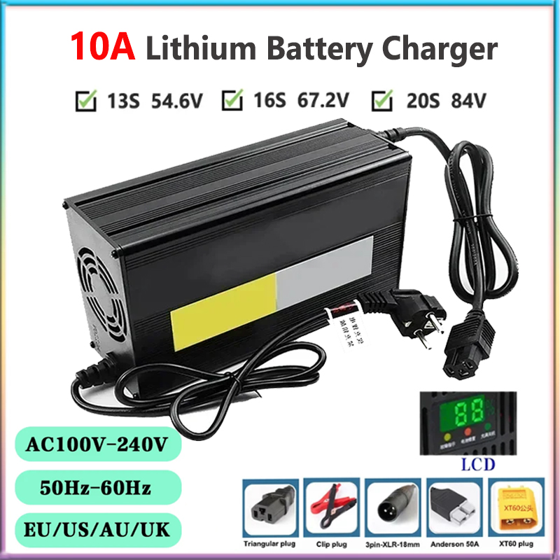 شاحن سريع ببطارية ليثيوم ، شاش - مراجعة 84V 20A Smart Charger وسعره