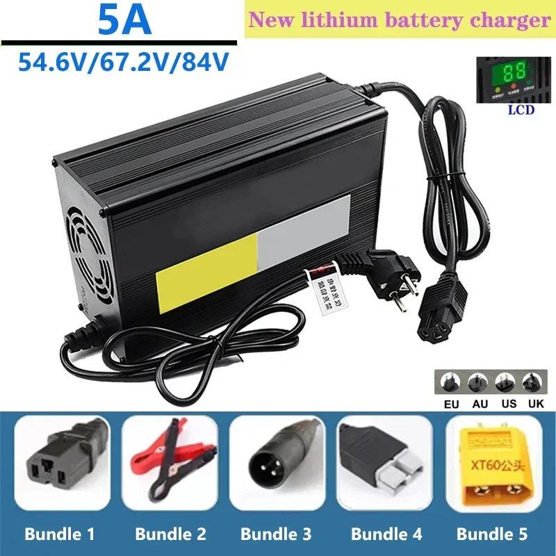 5A 54.6 فولت/67.2 فولت/84 فولت - مراجعة 84V 20A Smart Charger وسعره
